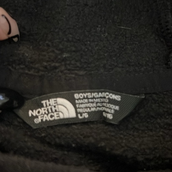 Boys black North Face hoodie size large - Picture 4 of 4